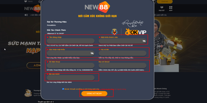 New88online và các bước tạo tài khoản đơn giản