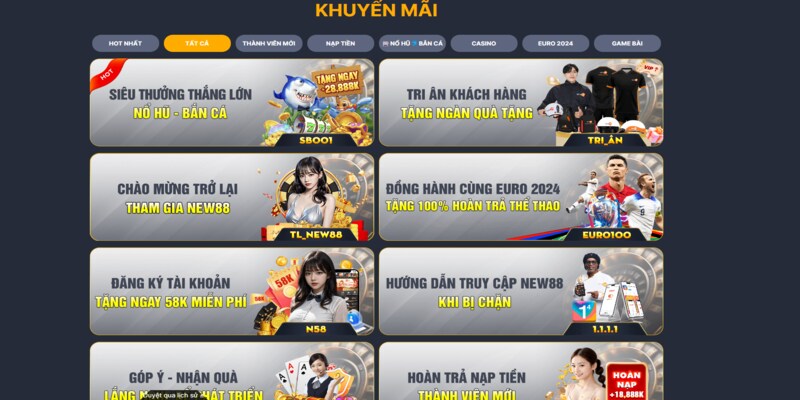 New88online cung cấp nhiều khuyến mãi hấp dẫn